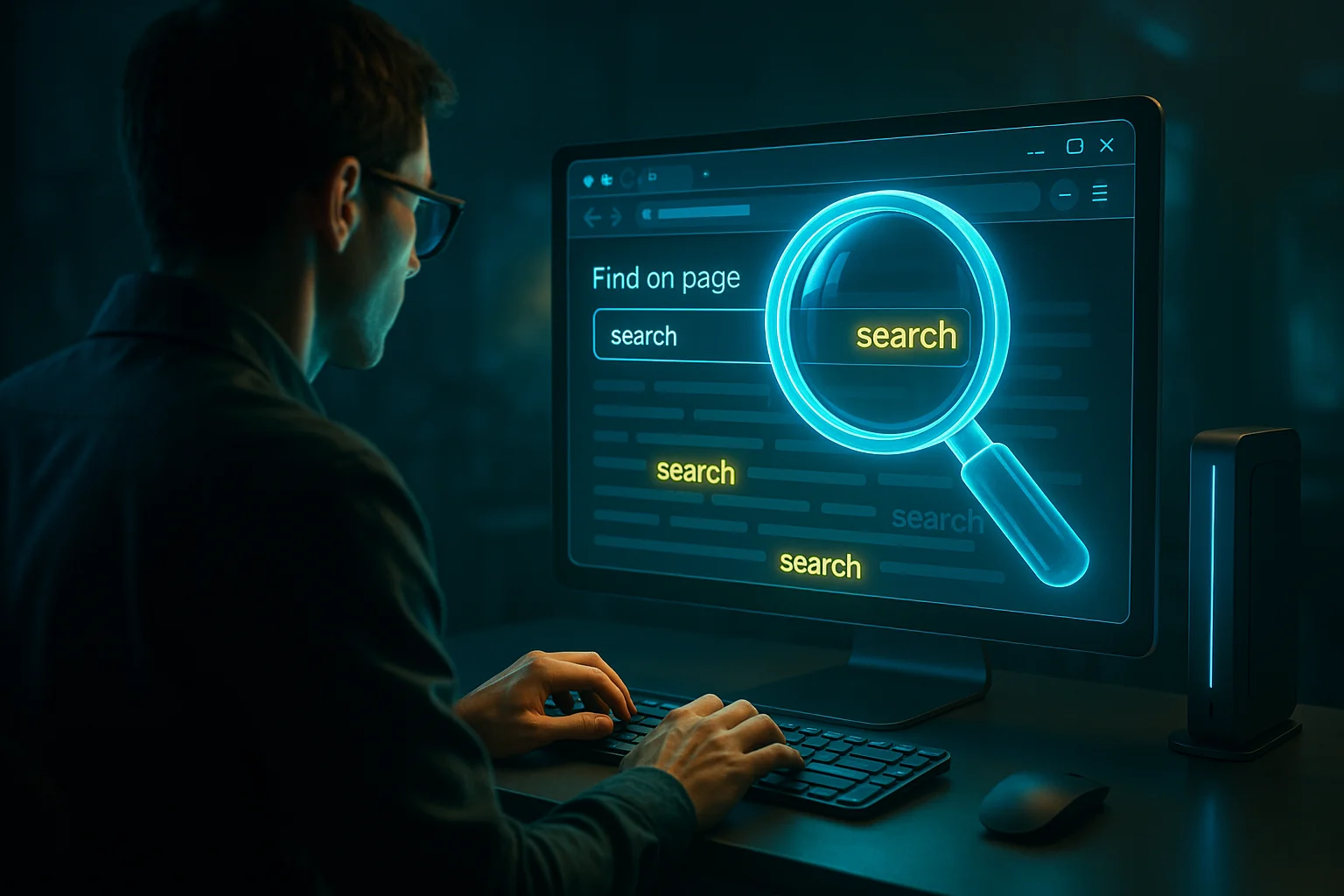 How to search for words on a web page keyboard shortcuts